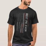 Camiseta Best Pa Ever Us Flag Grandpa Fathers Day Gift<br><div class="desc">A lovely and funny saying gift idea for your daddy or grandad,  father in law stepdad on father's day or birthday,  pregnancy announcement,  Grandparents Day can also be a nice Thanksgiving gift or Christmas gift idea or july 4th gift for a veteran grandpa.</div>
