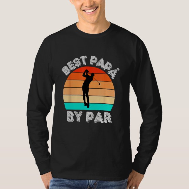 Camiseta Best Papá By Par Retro Sunset Parody (Frente)