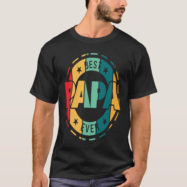 Camiseta best papa ever grandpa (Frente)