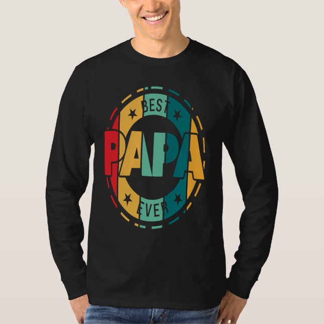 Camiseta best papa ever grandpa (Frente)