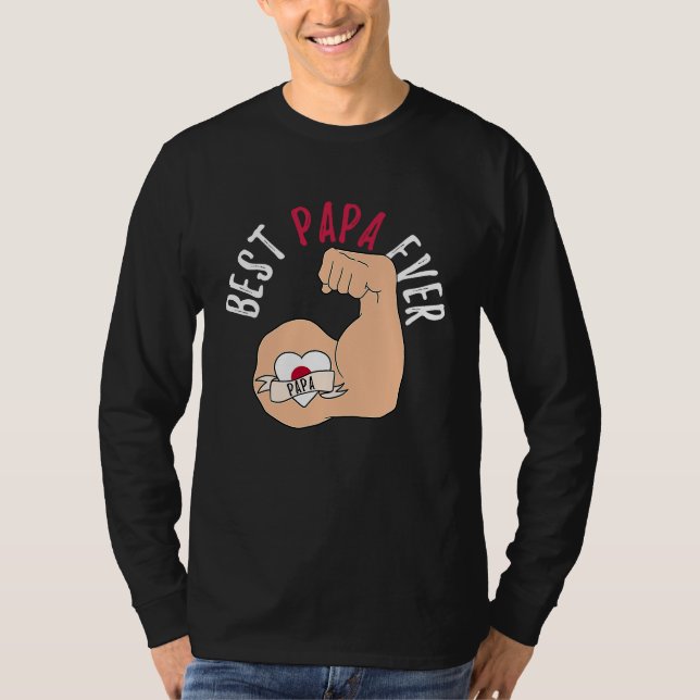 Camiseta Best Papa Ever Japanese Dad Fathers Day (Frente)