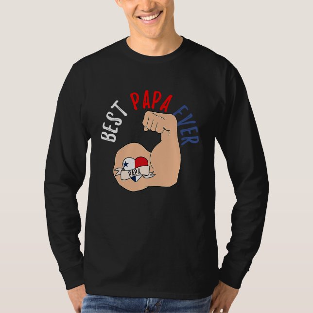 Camiseta Best Papa Ever Panamanian Dad Fathers Day (Frente)