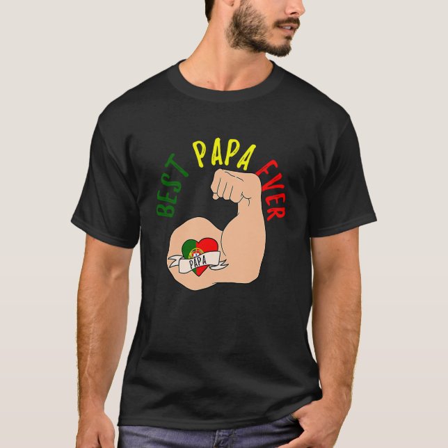 Camiseta Best Papa Ever Portuguese Dad Fathers Day (Frente)