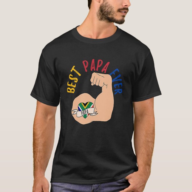 Camiseta Best Papa Ever South African Dad Fathers Day (Frente)