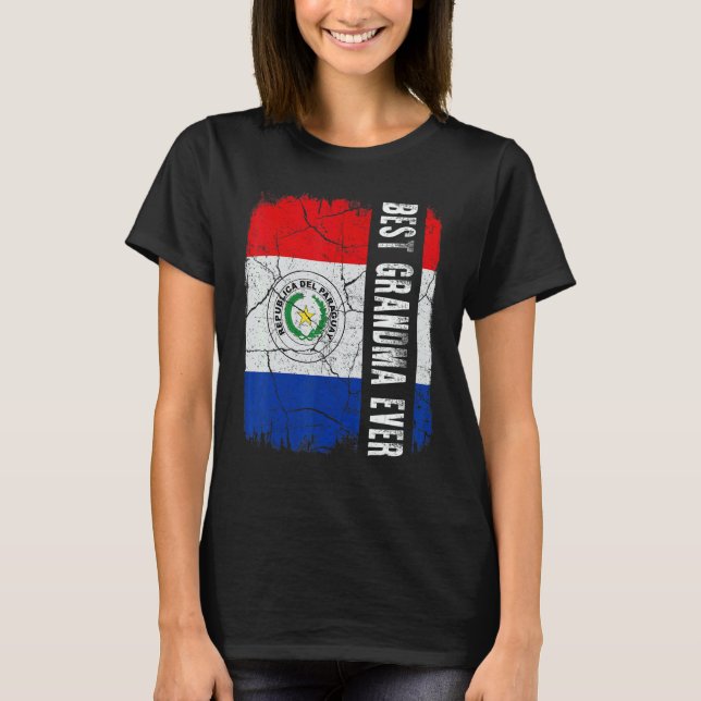 Camiseta Best Paraguayan Grandma Ever Paraguay Flag Mother' (Frente)