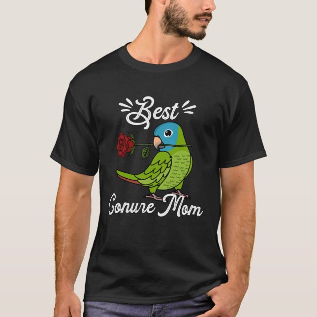 Camiseta Best Parrot Mom I Blue crowned Conure (Frente)