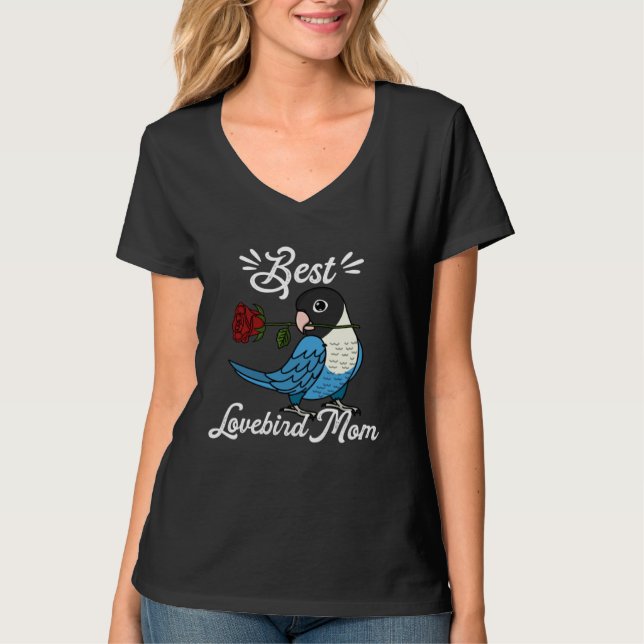 Camiseta Best Parrot Mom I Blue masked Lovebird (Frente)