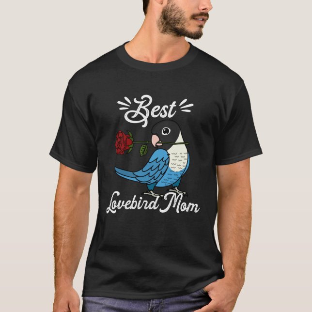 Camiseta Best Parrot Mom I Blue masked Lovebird (Frente)