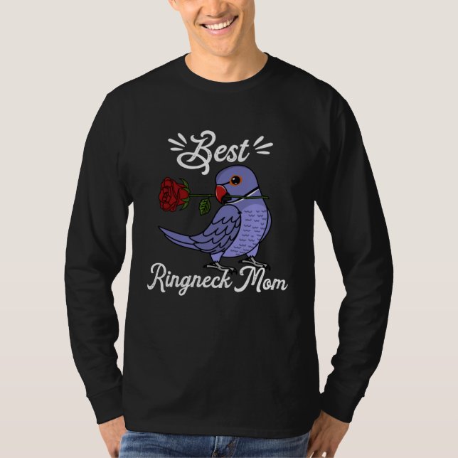 Camiseta Best Parrot Mom I Violet Indian Ringneck (Frente)