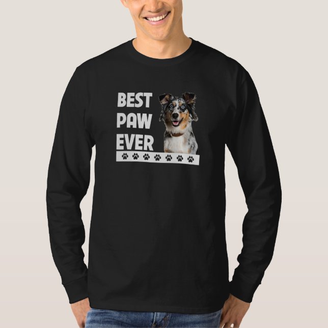 Camiseta Best Paw Ever Aussie Dog Shepherd F Australiano (Frente)