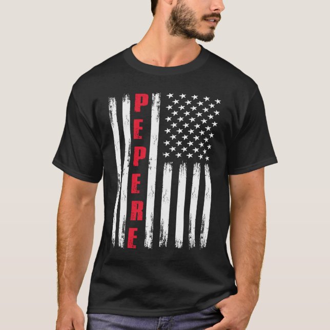 Camiseta Best Pepere Ever US Flag For Stepdad Fatheru2019s  (Frente)