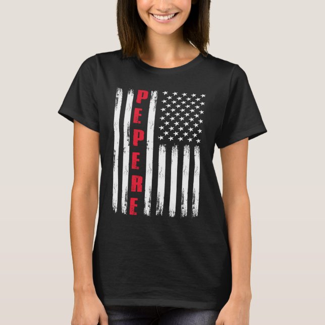 Camiseta Best Pepere Ever US Flag For Stepdad Fatheru2019s  (Frente)