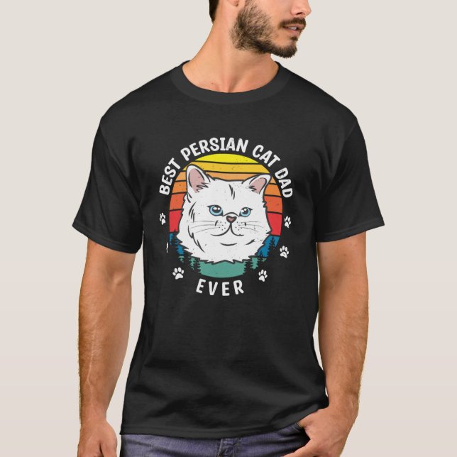 Camiseta Best Persian Cat  Dad Pet Animals Cats Owner Graph (Frente)