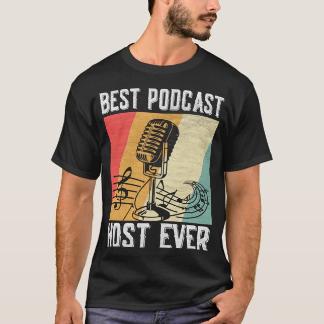Camiseta Best Podcast Host Ever  Podcaster Podcasting Inter (Frente)
