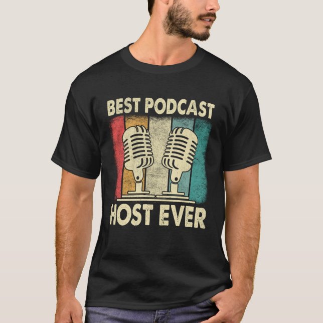 Camiseta Best Podcast Host Ever  Podcaster Podcasting Inter (Frente)