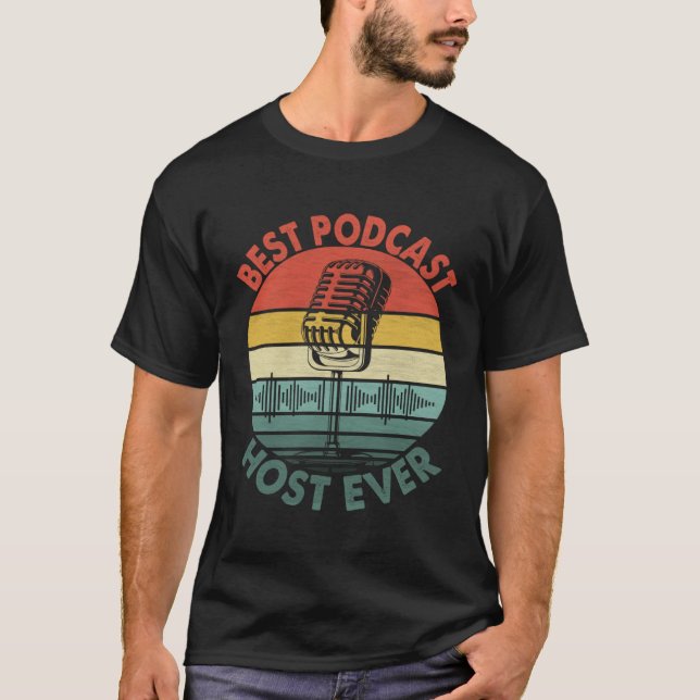 Camiseta Best Podcast Host Ever  Podcaster Podcasting Inter (Frente)