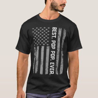 Camiseta Best Pop pop Ever Vintage American Flag T for Dad