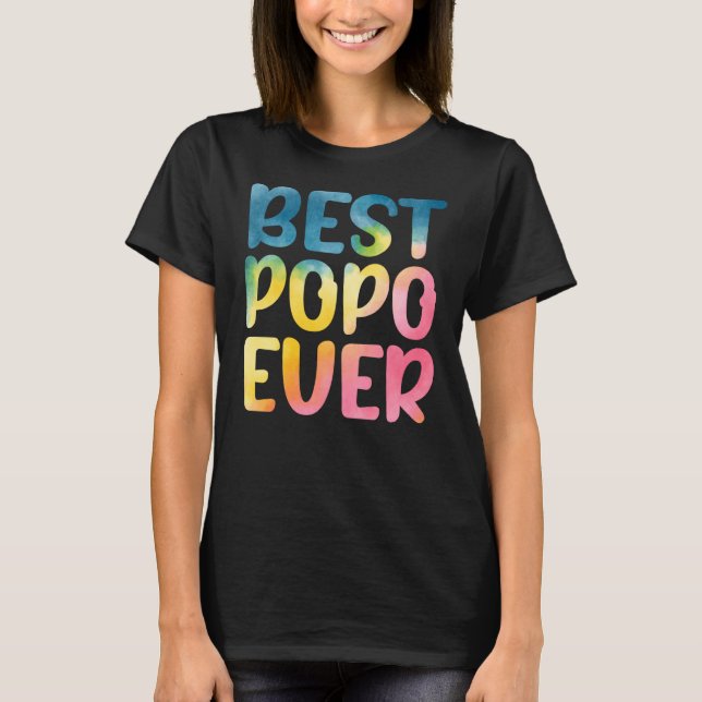 Camiseta Best Popo Ever Father's Day Popo (Frente)