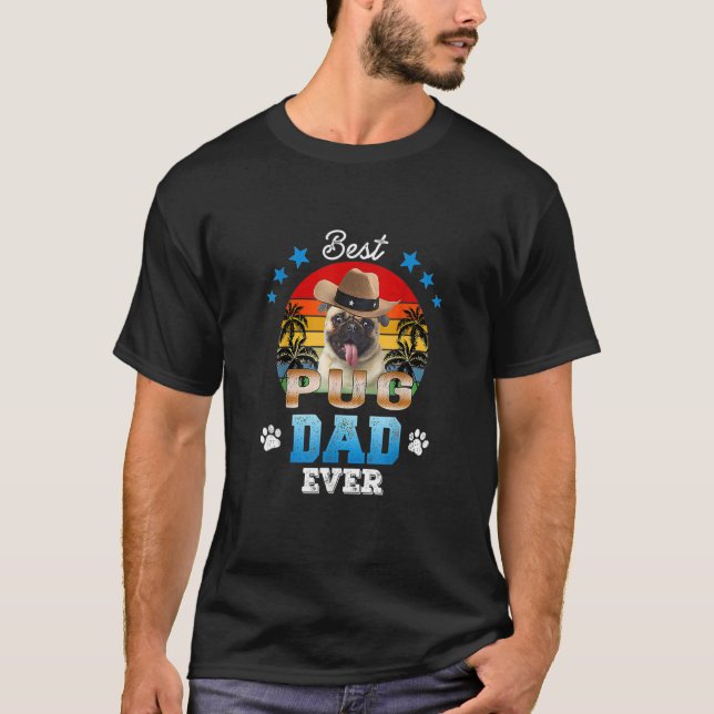 Camiseta Best Pug Dad Ever Best Dad Dog   Men (Frente)