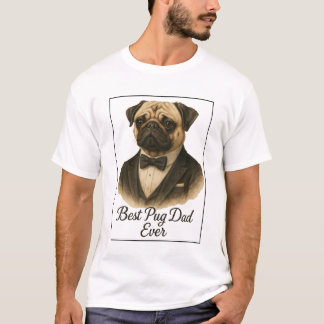 Camiseta Best Pug Pai Ever T-Shirt - Engraçado Pug Lover Gi