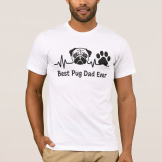 Camiseta Best Pug Pai Ever T-Shirt - Engraçado Pug Lover Gi