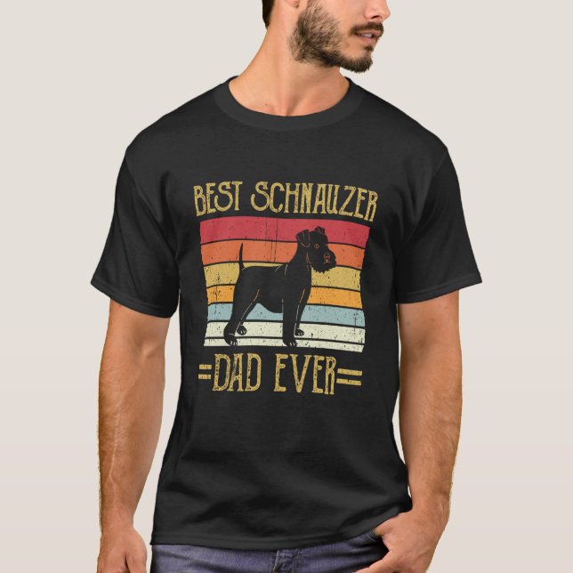 Camiseta Best Schnauzer Dad Ever Giant Showers Herrechen (Frente)