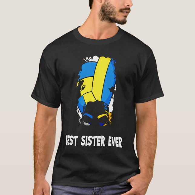 Camiseta Best Sister Ever Volleyball Mother's Day Sister Me (Frente)