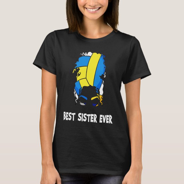 Camiseta Best Sister Ever Volleyball Mother's Day Sister Me (Frente)