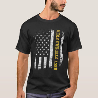Camiseta Best Stepdad Ever USA American Flag Stepdad Bon