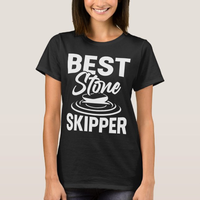 Camiseta Best Stone Skipper  Flat Stone Skipping Technique  (Frente)