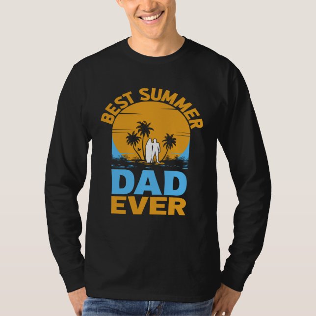 Camiseta Best Summer Dad Ever I Palm I Summer (Frente)