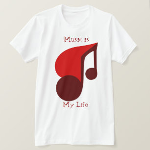 Camiseta Best T-Shirts - A música é a minha vida - Presen