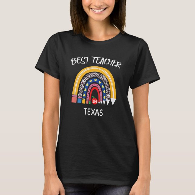 Camiseta Best Teacher In Texas Teacher Appreciation (Frente)