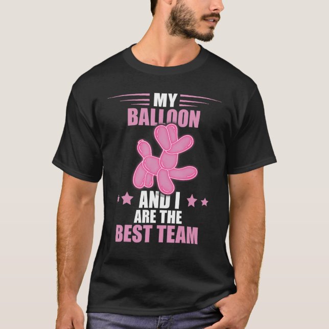 Camiseta Best Team Balloon Twisting Balloon Animal Balloon  (Frente)
