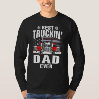 Camiseta Best Truckin' DAD Ever USA Flag Father's Day