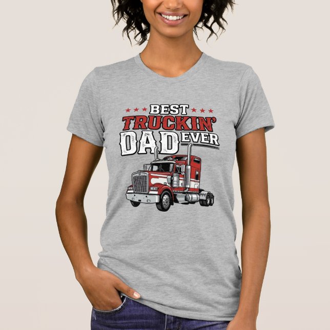 Camiseta Best Truckin Dad Ever Vintage Truck Shirt Design_1 (Frente)