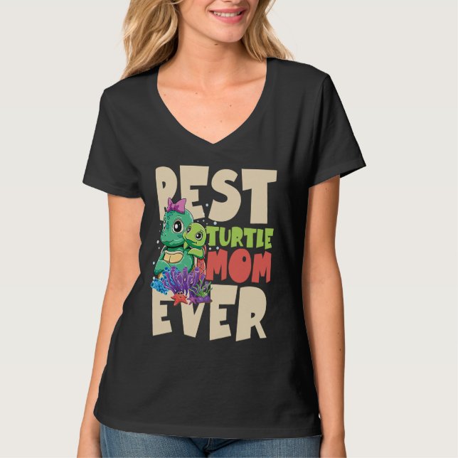 Camiseta Best Turtle Mom Ever for a Turtle Mother Turtle (Frente)