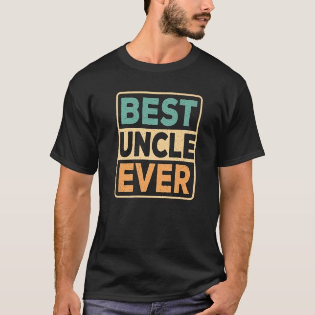 Camiseta Best Uncle Ever  Retro (Frente)