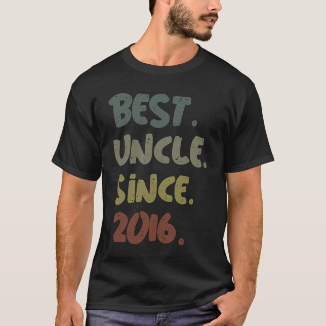 Camiseta Best Uncle Since 2016 Best Uncle Ever For Uncle Un (Frente)