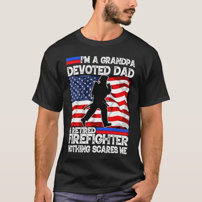Camiseta Best Veteran Firefighter Retired Grandpa Dad Fathe (Frente)