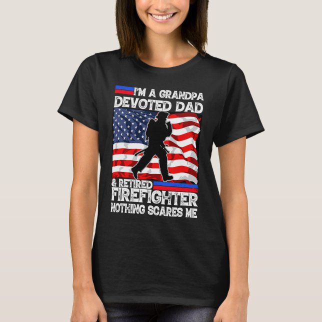 Camiseta Best Veteran Firefighter Retired Grandpa Dad Fathe (Frente)