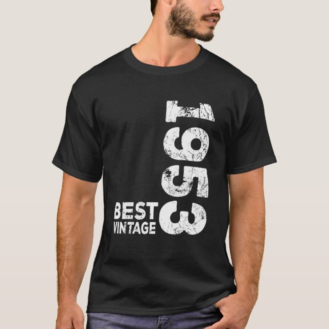 Camiseta Best Vintage 1953 Aniversário (Frente)