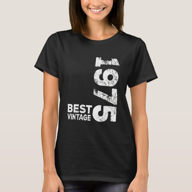 Camiseta Best Vintage 1975 Aniversário 1 (Frente)