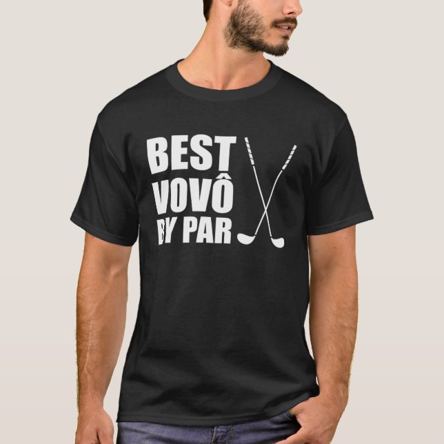 Camiseta Best Vovo By Par Portuguese Grandpa Golfer Pun (Frente)