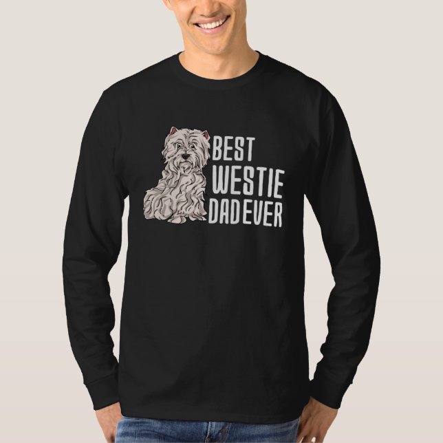 Camiseta Best West Highland White Terrier Dad Ever (Frente)