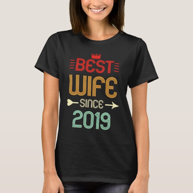 Camiseta Best Wife Since 2019 2nd Wedding Anniversary (Frente)