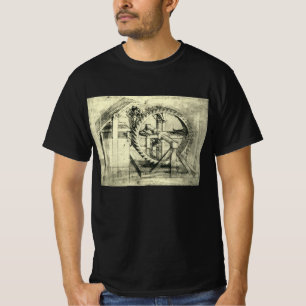 Camiseta Besta de Armas de Leonardo da Vinci Impulsionada p