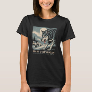 Camiseta Besta de Gevaudan Cryptid Wolf France Folklore