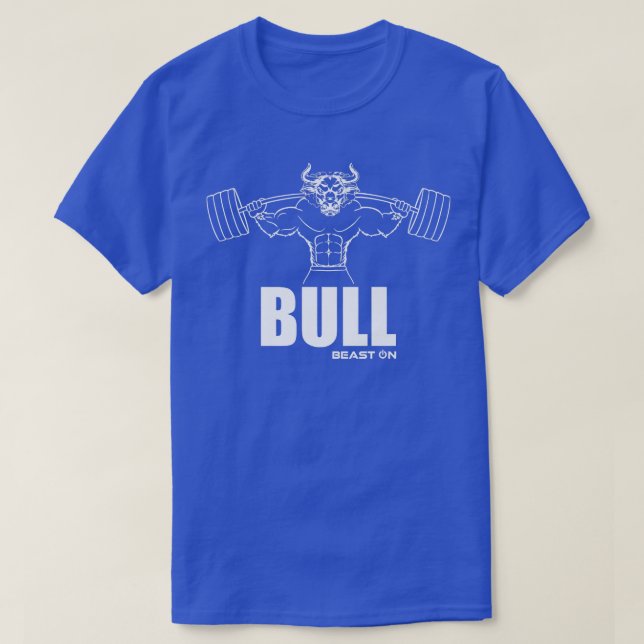 Camiseta Besta-Touro Na Malhação De Motivação Gym Malhação  (Frente do Design)