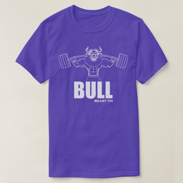 Camiseta Besta-Touro Na Malhação De Motivação Gym Malhação  (Frente do Design)